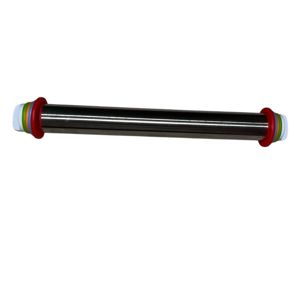 Stainless  steel colorful adjustable rolling pin baking